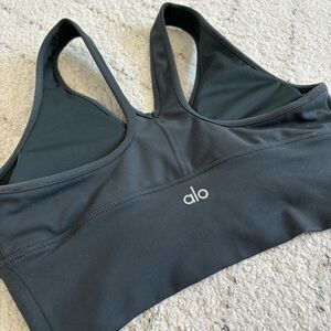 ALO Yoga Wild Thing Charcoal GreenSports Bra